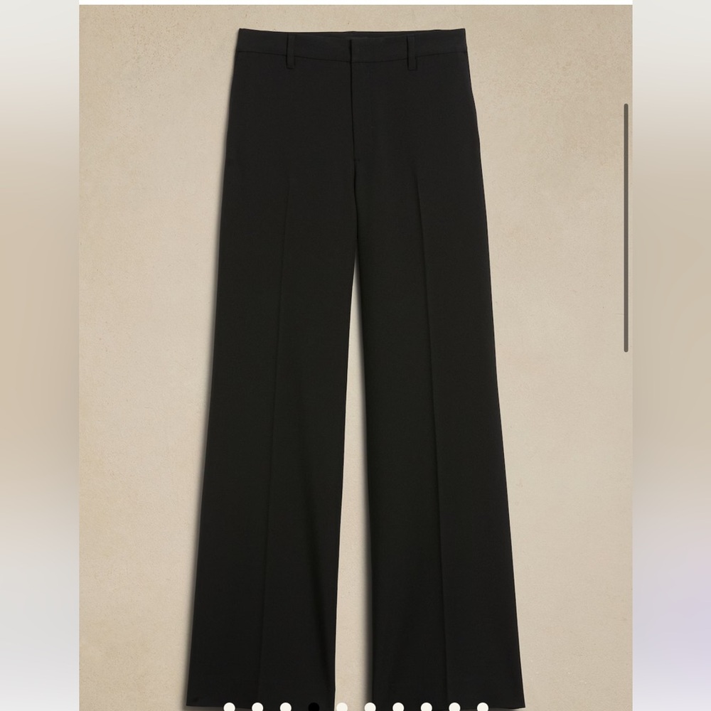 Banana Republic Black Sculpted Stretch Wide-Leg Pants